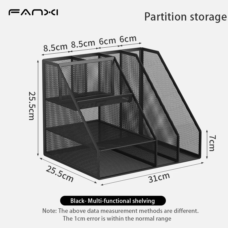 3-Tier Metal Mesh Desk Organizer