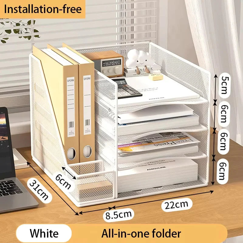 3-Tier Metal Mesh Desk Organizer