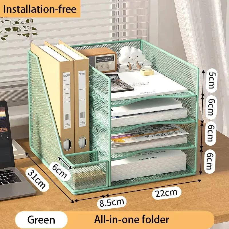 3-Tier Metal Mesh Desk Organizer